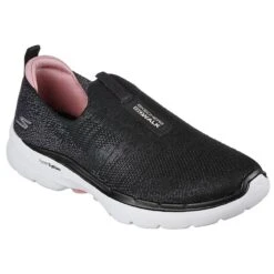 Skechers Women's Go Walk 6 - Glimmering Slip-On Runners Black / White -Outdoor Clothing Store 124502 bkpk large