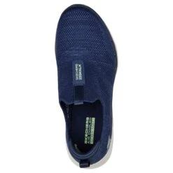 Skechers Women's Go Walk 6 - Glimmering Slip-On Runners Navy / Green -Outdoor Clothing Store 124502 nvgr b large