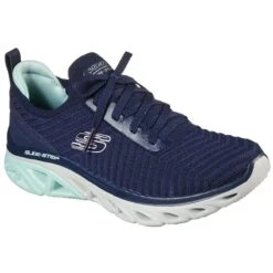 Skechers Women's Glide Step Sport Level Up Trainers Navy / Aqua -Outdoor Clothing Store 149553 nvaq large