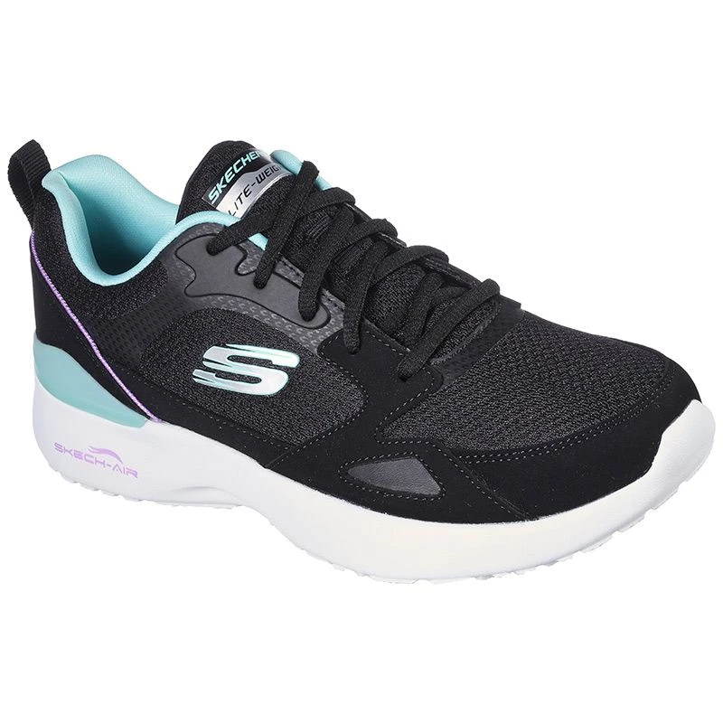 Skechers Women's Skech-Air Dynamic Carefree Way Trainers Black / Mint 5 Skechers Women's Skech-Air Dynamic Carefree Way Trainers Black / Mint - Image 3