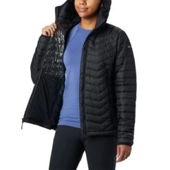 Columbia Women's Powder Lite™ Hooded Jacket Black 10 Columbia Women's Powder Lite™ Hooded Jacket Black -Outdoor Clothing Store 1699071 011 a3 presethigh res jpeg 300 dpi