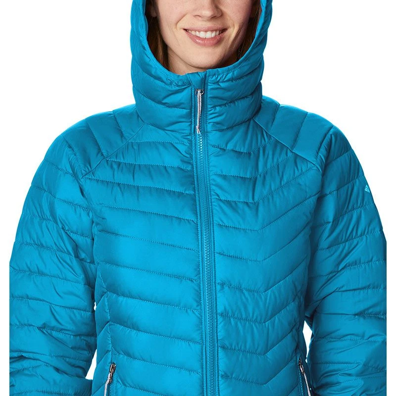 Columbia Women's Powder Lite™ Hooded Jacket Blue Chill 5 Columbia Women's Powder Lite™ Hooded Jacket Blue Chill - Image 3