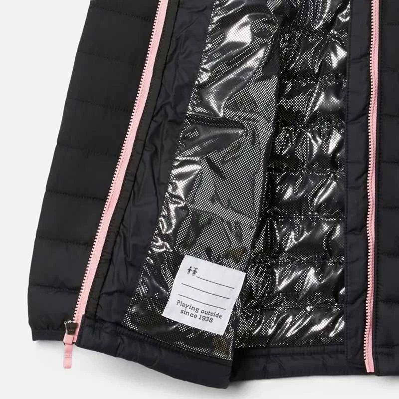 Columbia Kids' Powder Lite™ Hooded Jacket Black 5 Columbia Kids' Powder Lite™ Hooded Jacket Black - Image 3