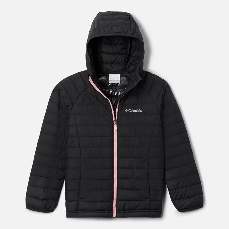 Columbia Kids' Powder Lite™ Hooded Jacket Black 4 Columbia Kids' Powder Lite™ Hooded Jacket Black - Image 2