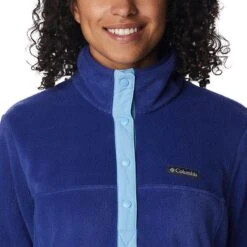 Columbia Women's Benton Springs™ 1/2 Snap Pullover Dark Sapphire / Vista Blue -Outdoor Clothing Store 1860991 432 a2 presethigh res jpeg 300 dpi