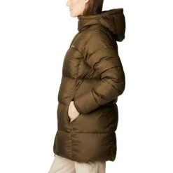 Columbia Women's Puffect™ Mid Hooded Jacket Olive Green -Outdoor Clothing Store 1864791 319 a1 presethigh res jpeg 300 dpi