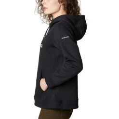 Columbia Women's Logo Hoodie Black -Outdoor Clothing Store 1895751 012 a1
