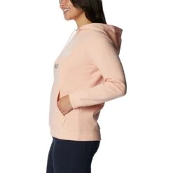 Columbia Women's Logo Hoodie Peach Blossom -Outdoor Clothing Store 1895751 890 a1 presethigh res jpeg 300 dpi