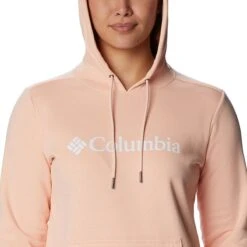 Columbia Women's Logo Hoodie Peach Blossom -Outdoor Clothing Store 1895751 890 a2 presethigh res jpeg 300 dpi