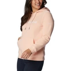 Columbia Women's Logo Hoodie Peach Blossom -Outdoor Clothing Store 1895751 890 a3 presethigh res jpeg 300 dpi