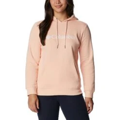 Columbia Women's Logo Hoodie Peach Blossom