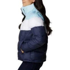 Columbia Women's Puffect™ Colorblock Jacket Nocturnal / White -Outdoor Clothing Store 1955101 466 a1