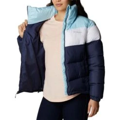 Columbia Women's Puffect™ Colorblock Jacket Nocturnal / White -Outdoor Clothing Store 1955101 466 a3