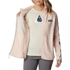 Columbia Women's Sweater Weather™ Fleece Jacket Peach Blossom Heather -Outdoor Clothing Store 1958933 890 a3