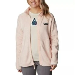 Columbia Women's Sweater Weather™ Fleece Jacket Peach Blossom Heather -Outdoor Clothing Store 1958933 890 a5