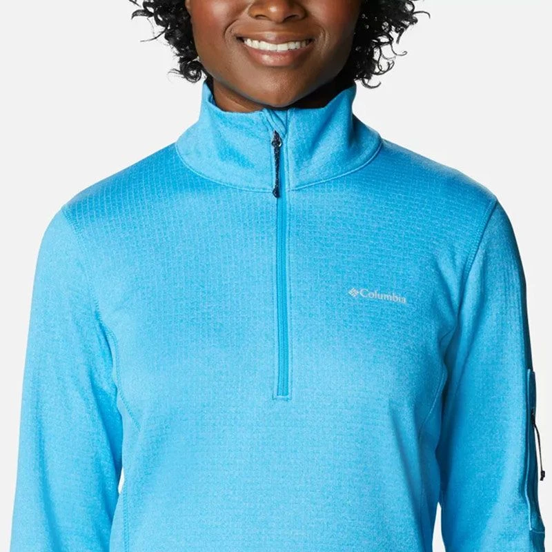 Columbia Women's Park View™ Half Zip Fleece Blue Chill Heather 5 Columbia Women's Park View™ Half Zip Fleece Blue Chill Heather - Image 3