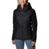 Columbia Women's Powder Lite™ Hybrid Hooded Jacket Black -Outdoor Clothing Store 2007761 010 f presethigh res jpeg 300 dpi