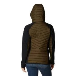 Columbia Women's Powder Lite™ Hybrid Hooded Jacket Olive Green / Black -Outdoor Clothing Store 2007761 319 b presethigh res jpeg 300 dpi