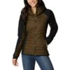 Columbia Women's Powder Lite™ Hybrid Hooded Jacket Olive Green / Black -Outdoor Clothing Store 2007761 319 f presethigh res jpeg 300 dpi