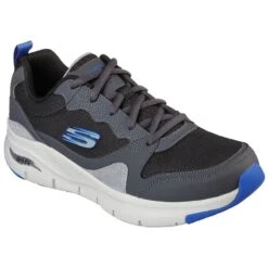 Skechers Men's Arch Fit Overlay Trainers Black / Grey -Outdoor Clothing Store 232204 bkgy large