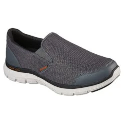 Skechers Men's Flex Advantage 4.0 Slip On Runners Charcoal / Orange -Outdoor Clothing Store 232230 ccor large