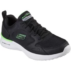 Skechers Men's Skech-Air Dynamight - Venturik Trainers Black / Lime -Outdoor Clothing Store 232292 bklm large