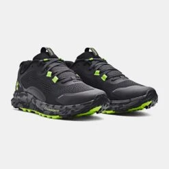 Under Armour Men's Charged Bandit TR 2 Running Shoes Jet Grey / Black / Lime Surge -Outdoor Clothing Store 3024186 102 pair