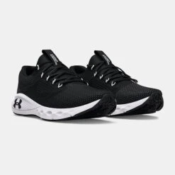 Under Armour Men's Charged Vantage 2 Running Shoes Black / Black / White -Outdoor Clothing Store 3024873 001 pair