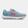 Under Armour Charged Rogue 3 Youth Running Shoes Halogen Blue / Tonic / Pink Shock -Outdoor Clothing Store 3025007 402 default