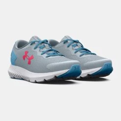 Under Armour Charged Rogue 3 Youth Running Shoes Halogen Blue / Tonic / Pink Shock -Outdoor Clothing Store 3025007 402 pair