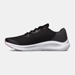 Under Armour Charged Pursuit 3 Youth Running Shoes Black / Jet Gray / White 8 Under Armour Charged Pursuit 3 Youth Running Shoes Black / Jet Gray / White -Outdoor Clothing Store 3025011 001 a