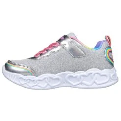 Skechers Kids' Infinite Heart Lights - Love Junior Runners Silver / Multi -Outdoor Clothing Store 303751l smlt d large