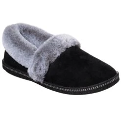 Skechers Women's Cozy Campfire Team Toasty Slippers Black / Grey -Outdoor Clothing Store 32777 blk large