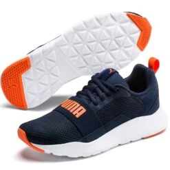 Puma Kids' Wired Youth Runners Peacoat / Firecracker -Outdoor Clothing Store 366901 13