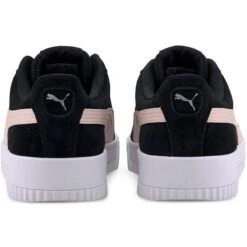 Puma Women's Carina Suede Trainers Black / Rosewater / Silver -Outdoor Clothing Store 369864 11 bv