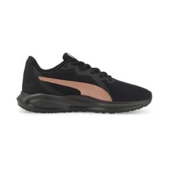 Puma Women's Twitch Runner Trainers Black / Rose Gold -Outdoor Clothing Store 376289 06 sv03