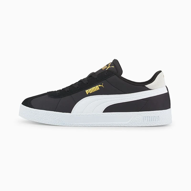 Puma Men's Club Nylon Runners Black / White / Gold 3 Puma Men's Club Nylon Runners Black / White / Gold
