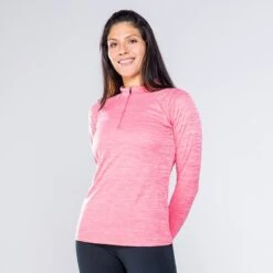 Women's Madison Half Zip Midlayer Top Pink