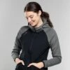 Women's Henry Fleece Full Zip Hoodie Black / Dark Grey 2 Women's Henry Fleece Full Zip Hoodie Black / Dark Grey -Outdoor Clothing Store 4t5a0518