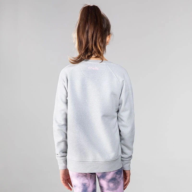 Kids' Emily Crew Neck Sweatshirt Grey / Pink 4 Kids' Emily Crew Neck Sweatshirt Grey / Pink - Image 2