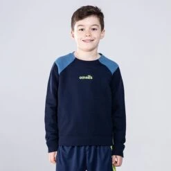Kids’ Darragh Crew Neck Fleece Sweatshirt Marine / Blue / Green