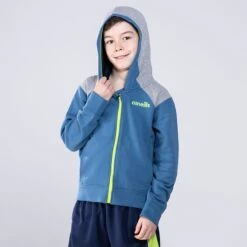 Kids' Daragh Full Zip Hoodie Blue / Grey / Marine -Outdoor Clothing Store 4t5a2749