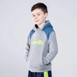 Kids' Daragh Fleece Pullover Hoodie Grey / Blue / Marine