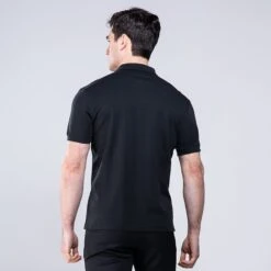 Men's Pima Cotton Polo Shirt Black -Outdoor Clothing Store 4t5a3144
