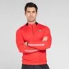 Men's Cody Half Zip Midlayer Top Red / Black / Grey 1 Men's Cody Half Zip Midlayer Top Red / Black / Grey -Outdoor Clothing Store 4t5a3525