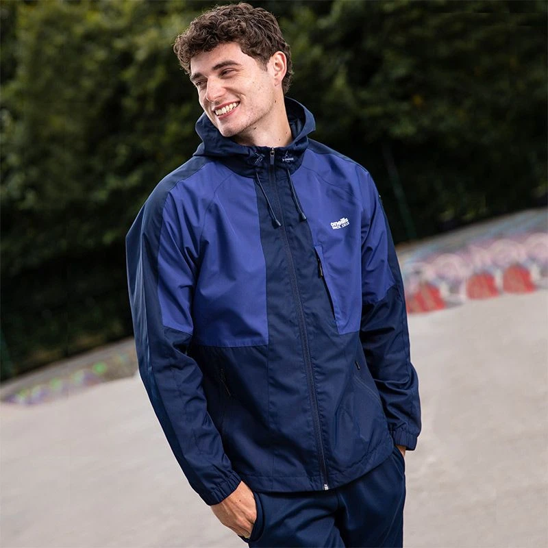 Men's Rio Hooded Rain Jacket Marine / Royal 5 Men's Rio Hooded Rain Jacket Marine / Royal - Image 3