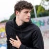 Men's Niall Overhead Fleece Hoodie Black -Outdoor Clothing Store 4t5a8358