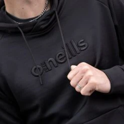 Men's Niall Overhead Fleece Hoodie Black -Outdoor Clothing Store 4t5a8441