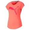 Puma Women's Heather Cat V Neck T-Shirt Ignite Pink -Outdoor Clothing Store 517147 11 1