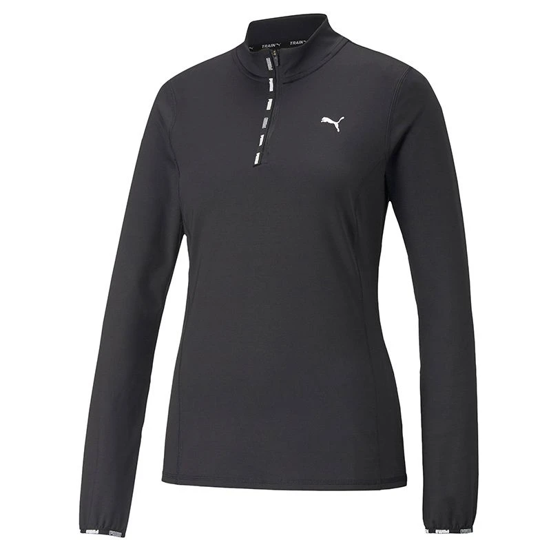 Puma Women's Strong Quarter Zip Top Black 3 Puma Women's Strong Quarter Zip Top Black
